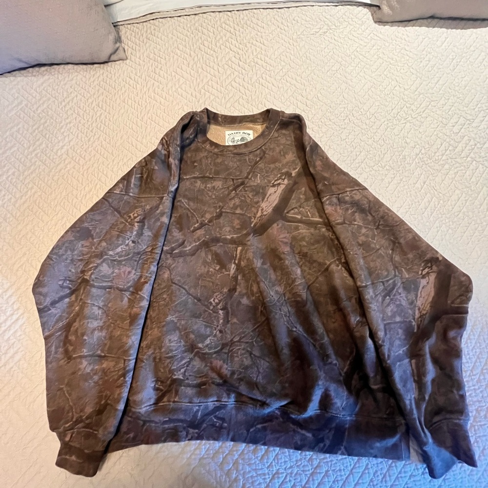 Dairy Boy River Camo Crewneck-Powder Blue